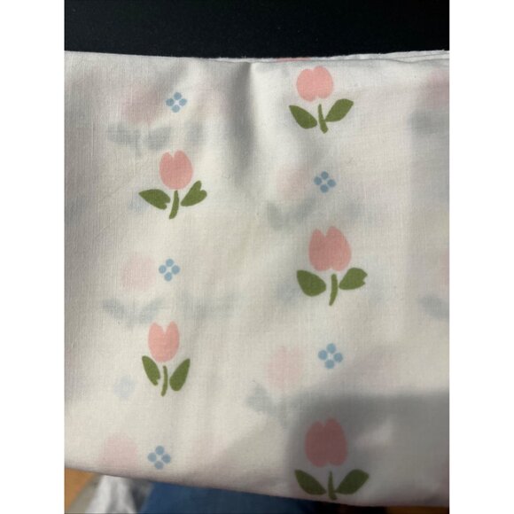 Vintage Springmaid Pink Tulips Pillowcase Sheet | Excellent Condition | 1980's - Picture 2 of 2
